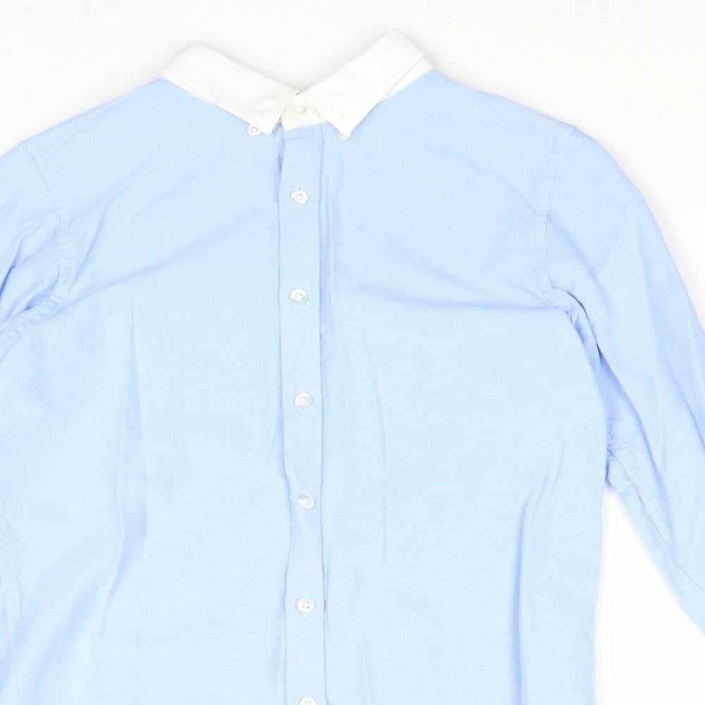 Very Boys Blue 100% Cotton Basic Button-Up Size 10 Years Collared Button