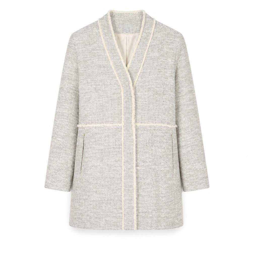 H&M Womens Grey Jacket Size 14 Snap