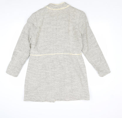 H&M Womens Grey Jacket Size 14 Snap