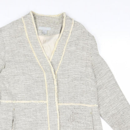 H&M Womens Grey Jacket Size 14 Snap