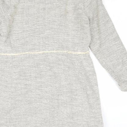 H&M Womens Grey Jacket Size 14 Snap