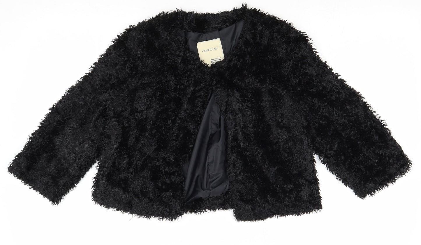 NEXT Womens Black Jacket Coatigan Size 10 Hook & Loop