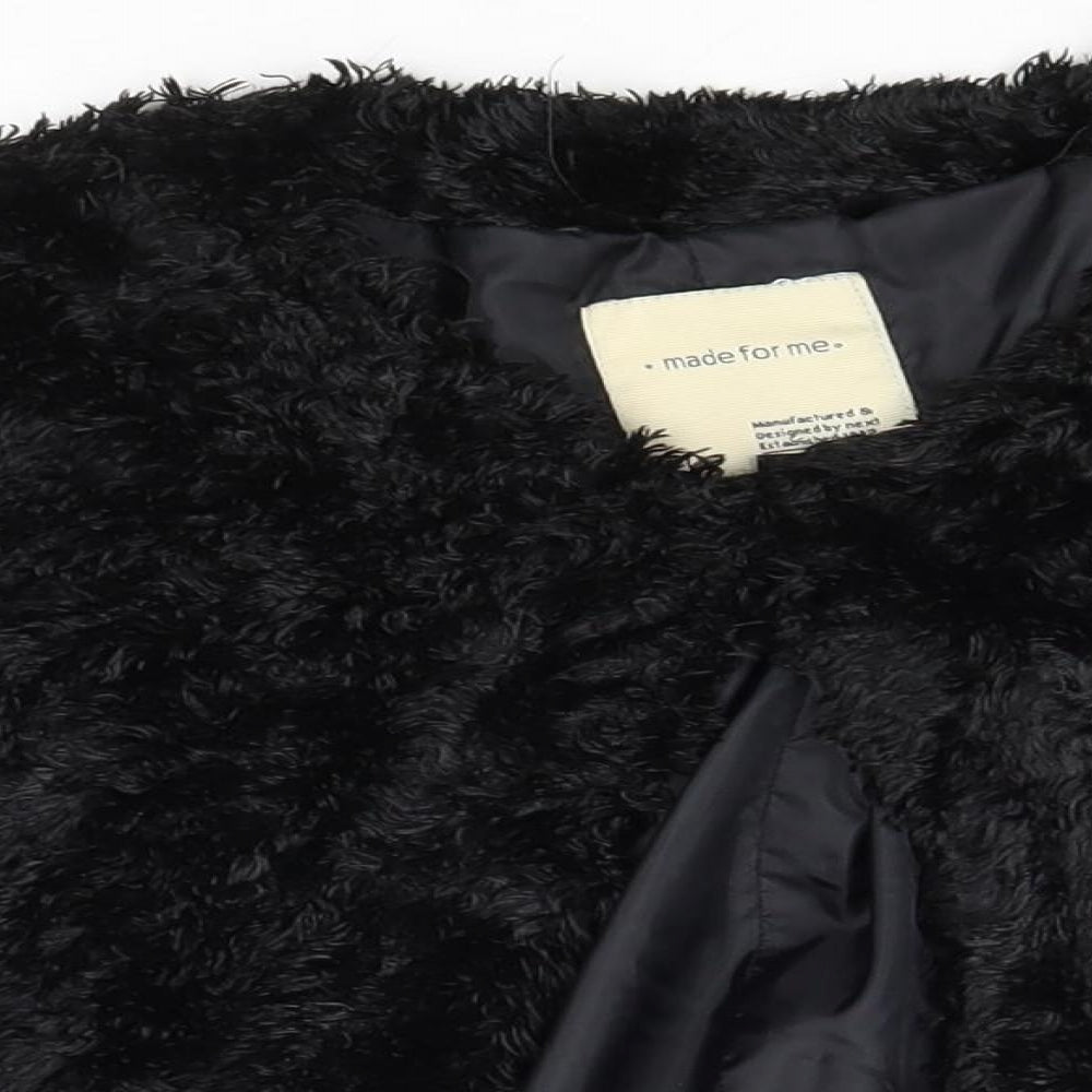 NEXT Womens Black Jacket Coatigan Size 10 Hook & Loop