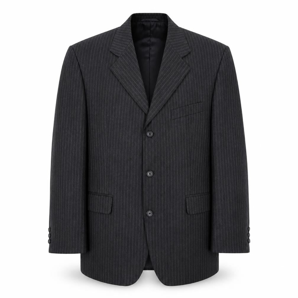 SCOTT Mens Grey Striped Wool Jacket Suit Jacket Size 42 Regular