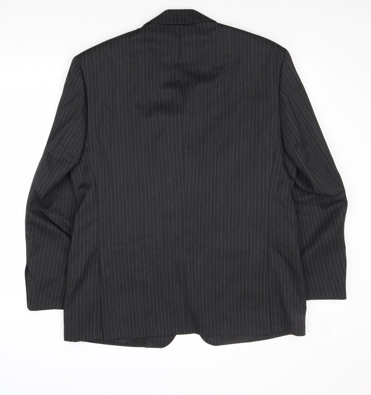 SCOTT Mens Grey Striped Wool Jacket Suit Jacket Size 42 Regular
