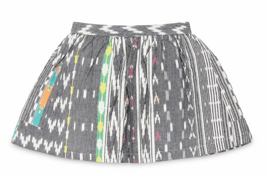 Atmosphere Womens Grey Geometric Cotton Skater Skirt Size 8 Zip