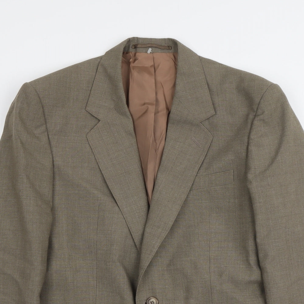 Varteks Mens Beige Polyester Jacket Suit Jacket Size S Regular