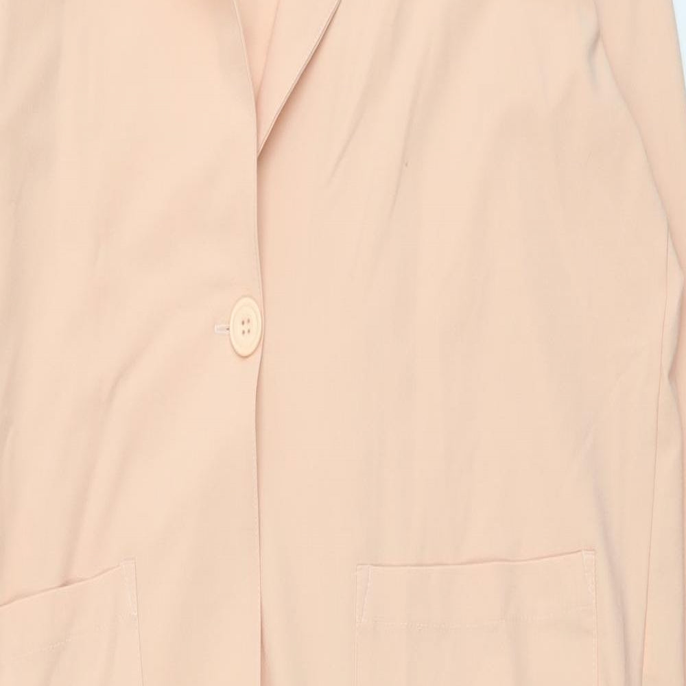 Boohoo Womens Pink Jacket Size 14 Button
