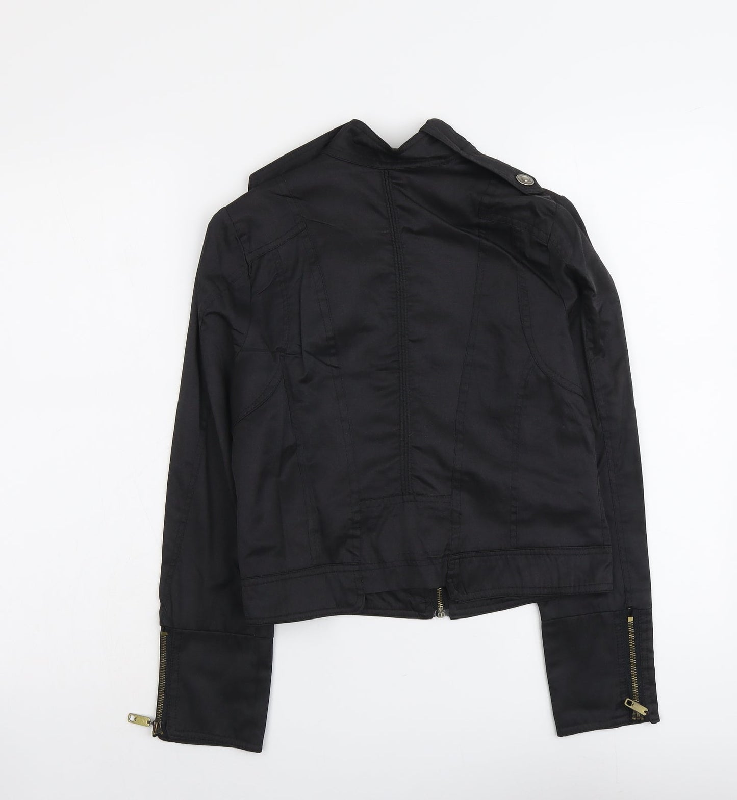 Zara Womens Black Jacket Size 4 Zip