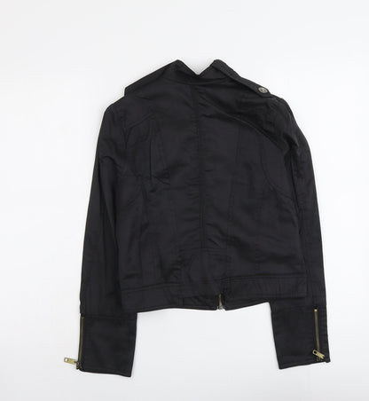 Zara Womens Black Jacket Size 4 Zip