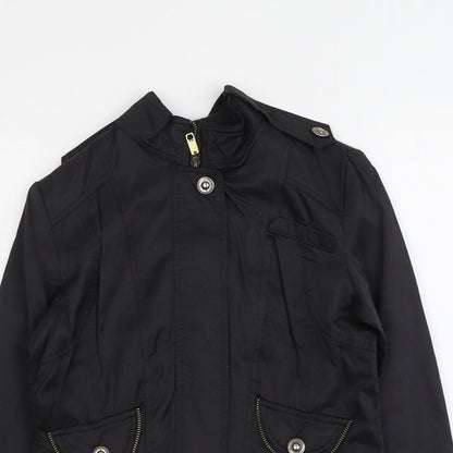 Zara Womens Black Jacket Size 4 Zip