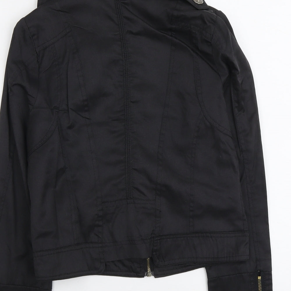 Zara Womens Black Jacket Size 4 Zip