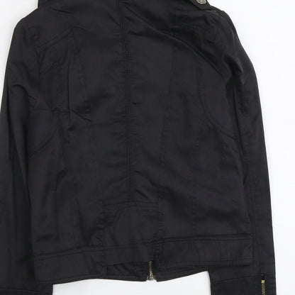 Zara Womens Black Jacket Size 4 Zip
