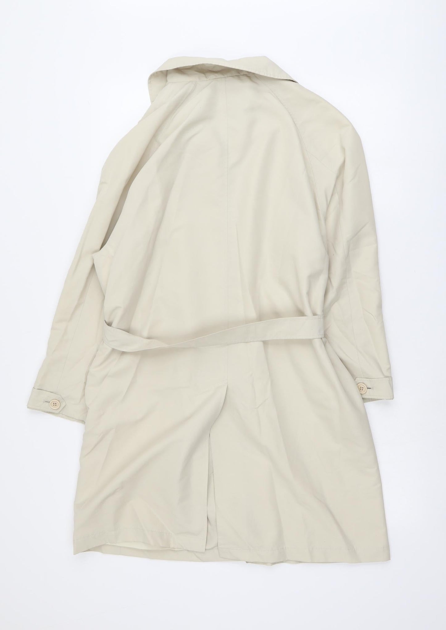 Contex Womens Beige Overcoat Coat Size 12 Button