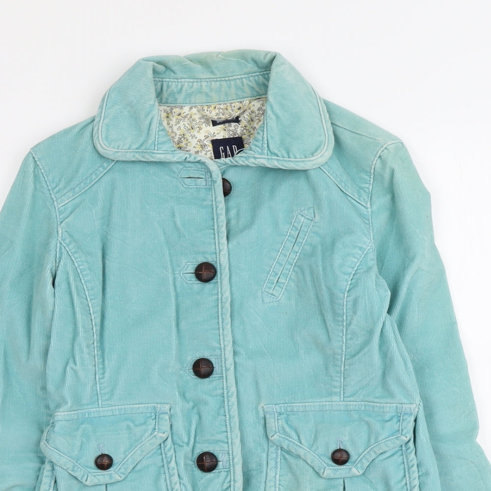 Gap Womens Blue Jacket Size 4 Button