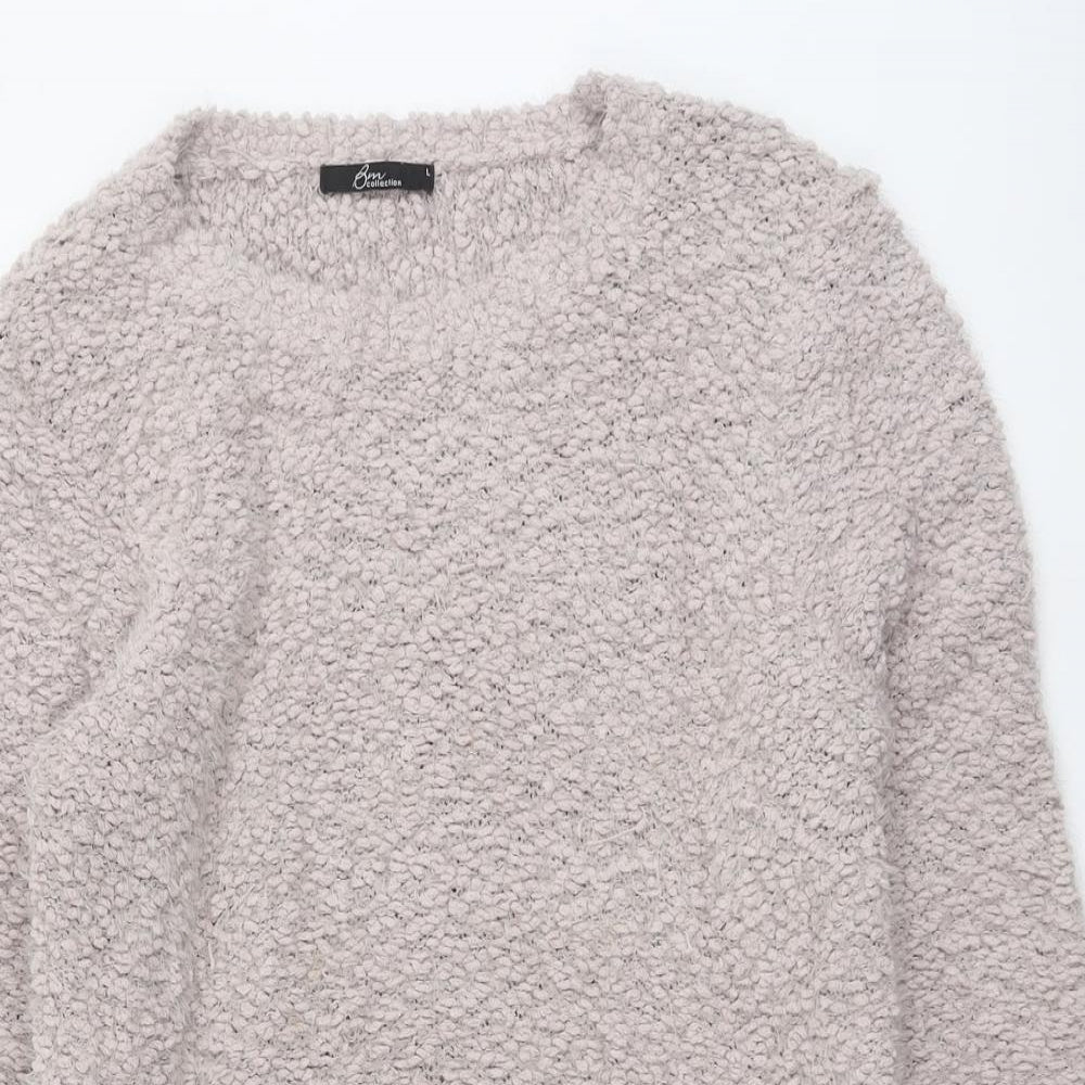 Bonmarché Womens Pink Roll Neck Polyester Pullover Jumper Size L