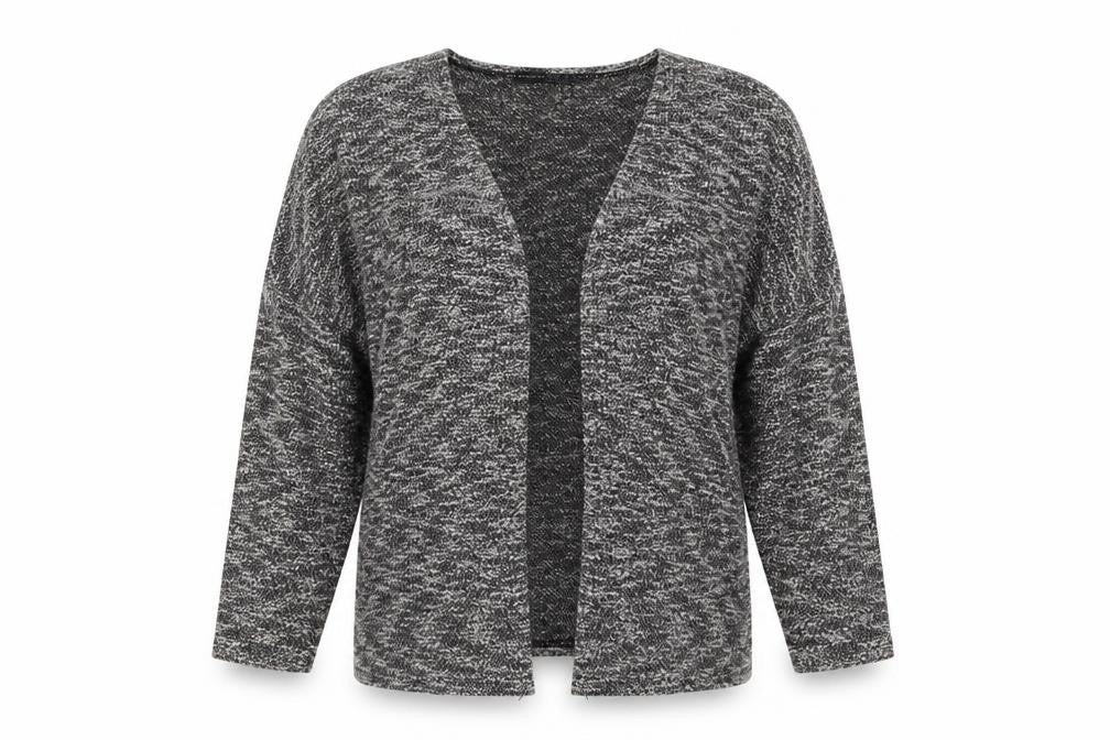 Atmosphere Womens Grey V-Neck Cotton Cardigan Jumper Size XS