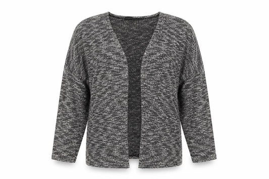 Atmosphere Womens Grey V-Neck Cotton Cardigan Jumper Size XS
