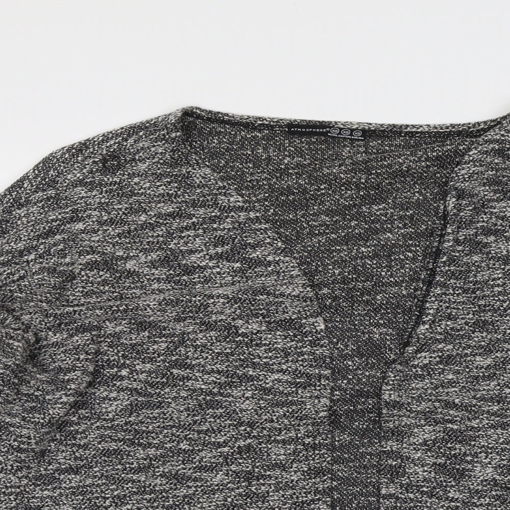 Atmosphere Womens Grey V-Neck Cotton Cardigan Jumper Size XS