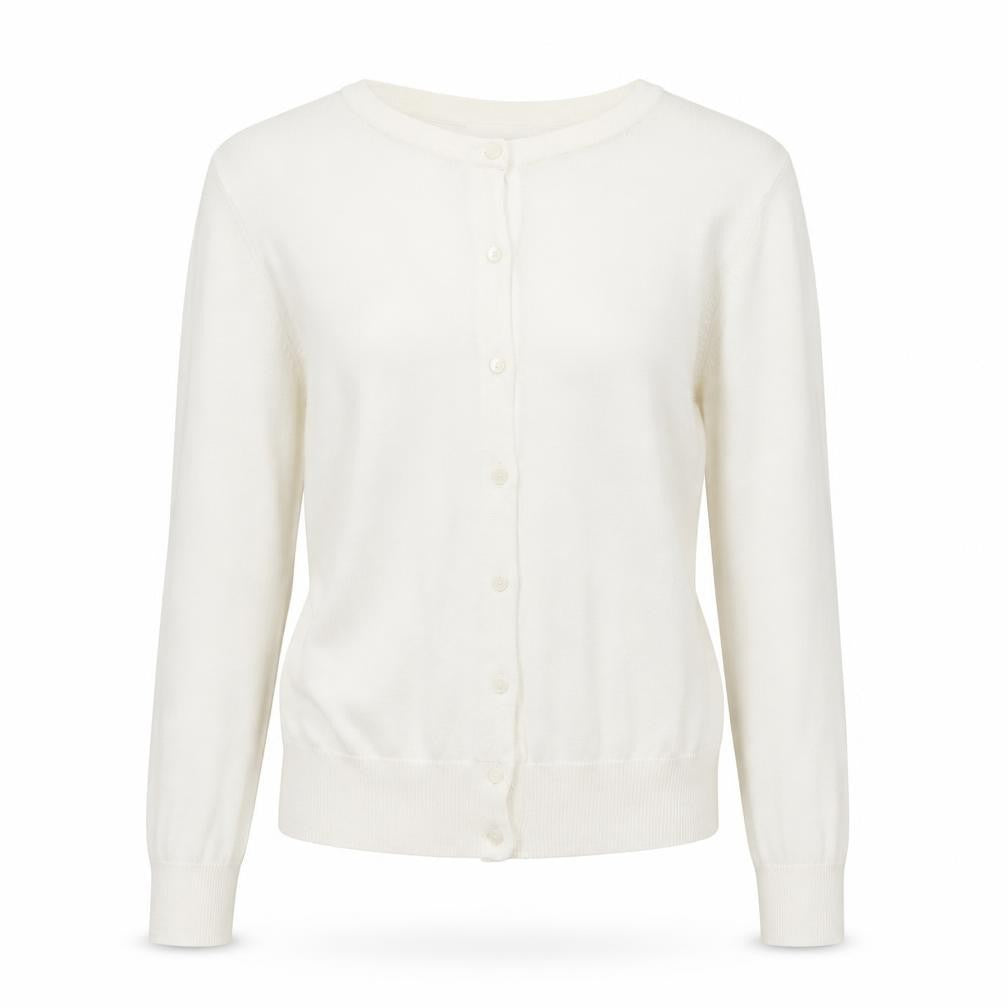 H&M Womens Ivory Boat Neck Viscose Cardigan Jumper Size L