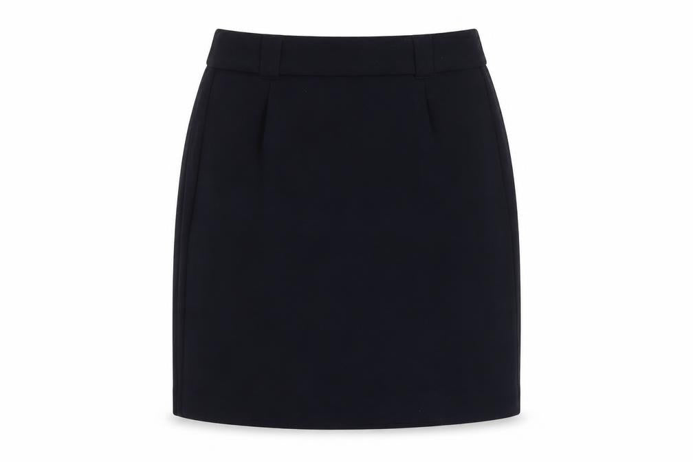 Cortefiel Womens Blue Polyester A-Line Skirt Size L Zip