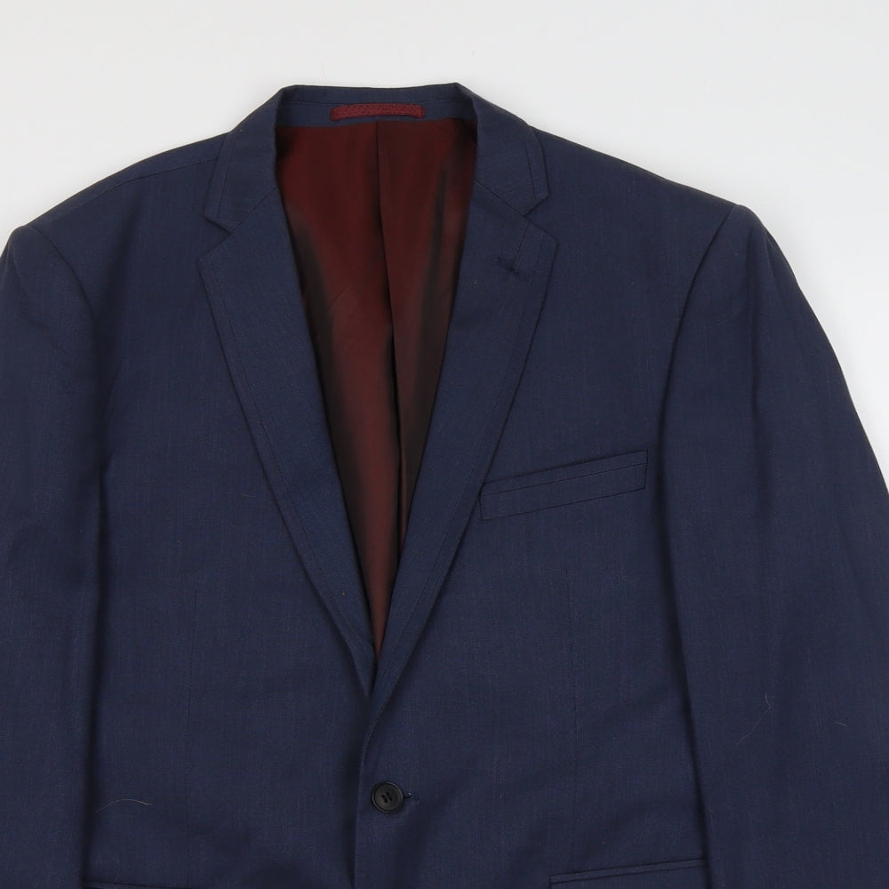 NEXT Mens Blue Polyester Jacket Suit Jacket Size M Regular