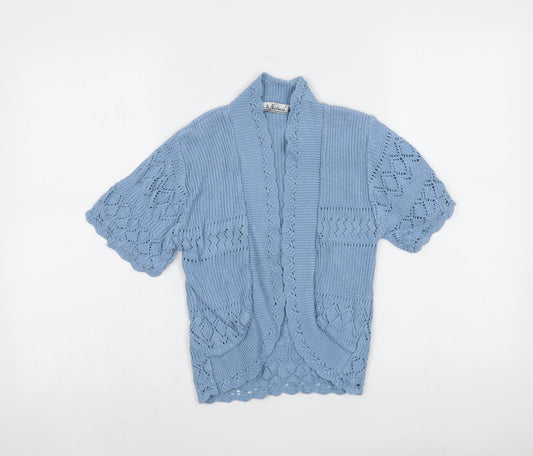 Pure&Natural Womens Blue V-Neck Cotton Cardigan Jumper Size M
