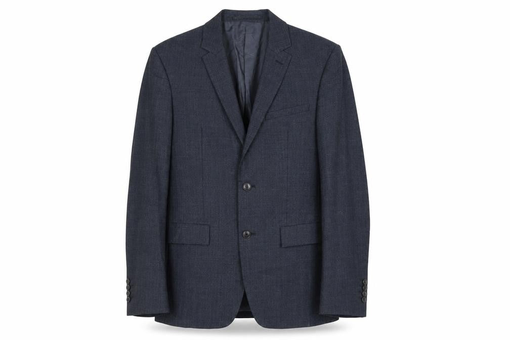 Marks & Spencer Mens Blue Wool Jacket Suit Jacket Size 36 Regular
