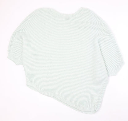 Next Womens Blue Round Neck Acrylic Pullover Jumper Size L