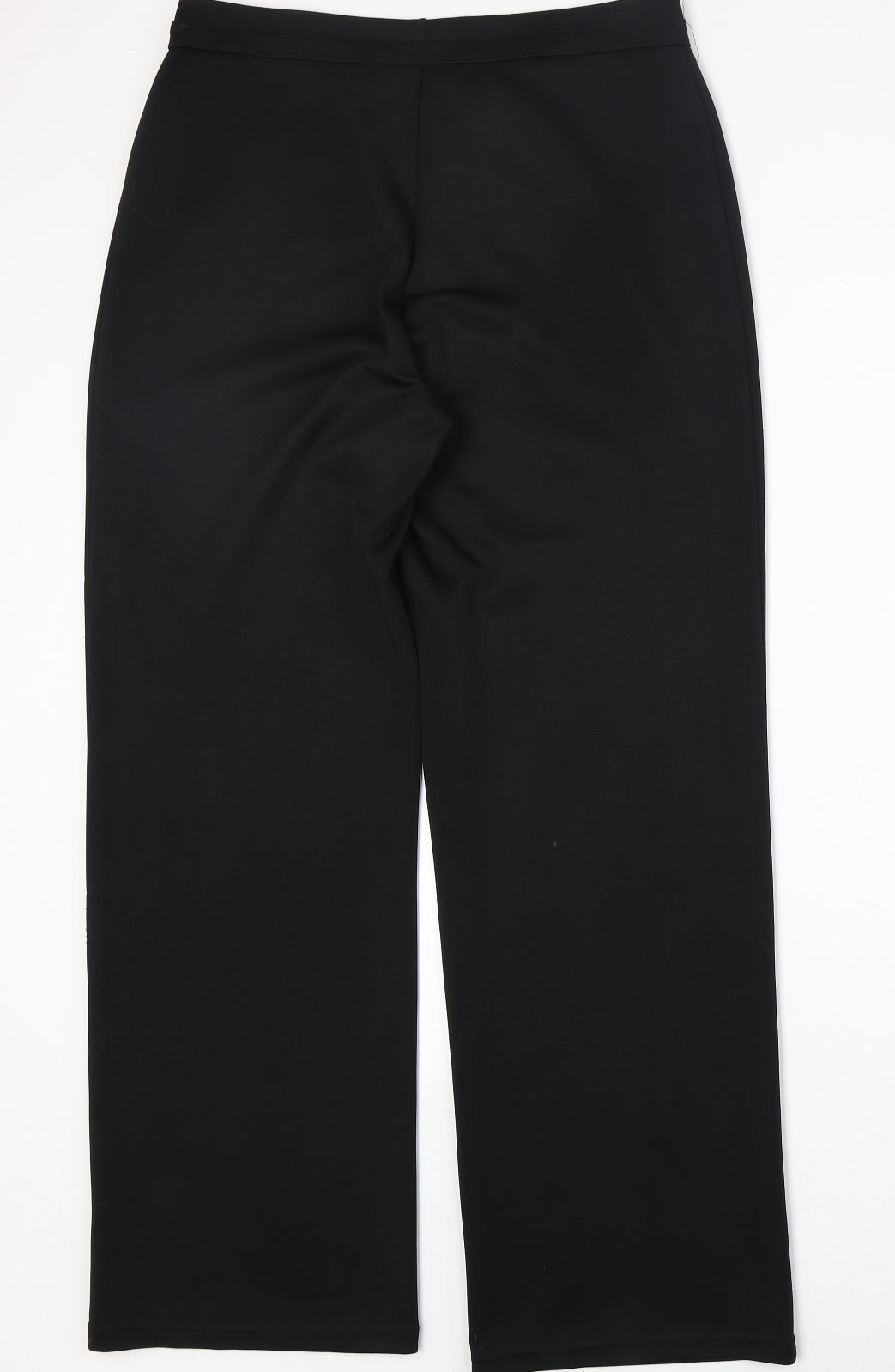 Liquid Womens Black Polyester Trousers Size 34 in Regular