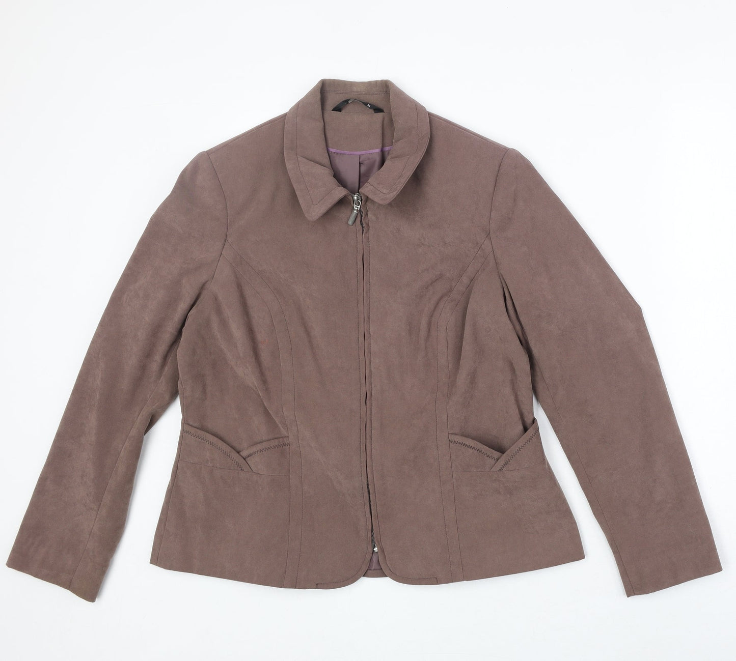 Bonmarché Womens Brown Jacket Size 14 Zip