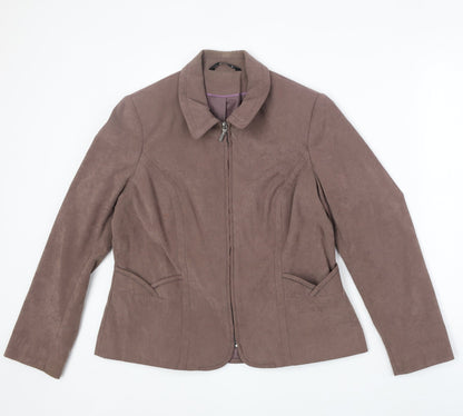 Bonmarché Womens Brown Jacket Size 14 Zip