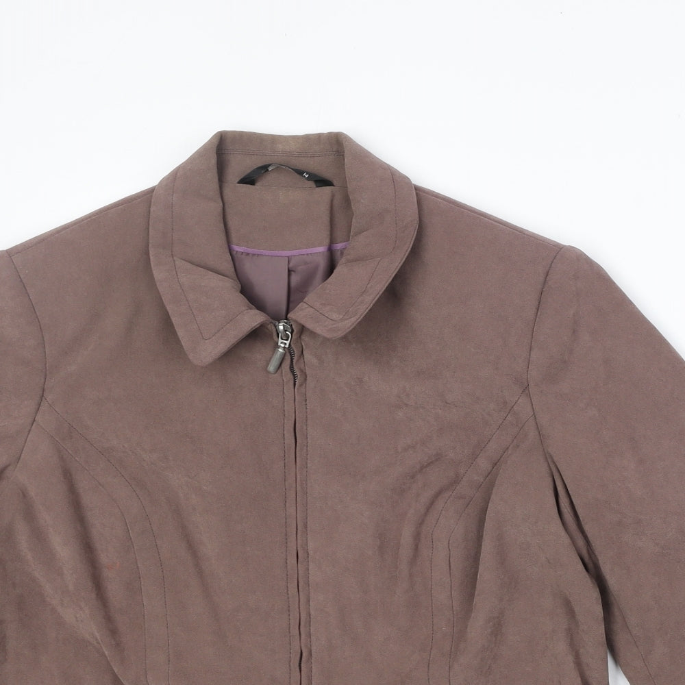 Bonmarché Womens Brown Jacket Size 14 Zip