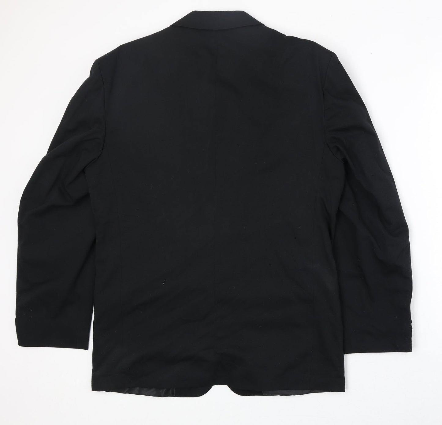 Classic Mens Black Polyester Jacket Suit Jacket Size 38 Regular