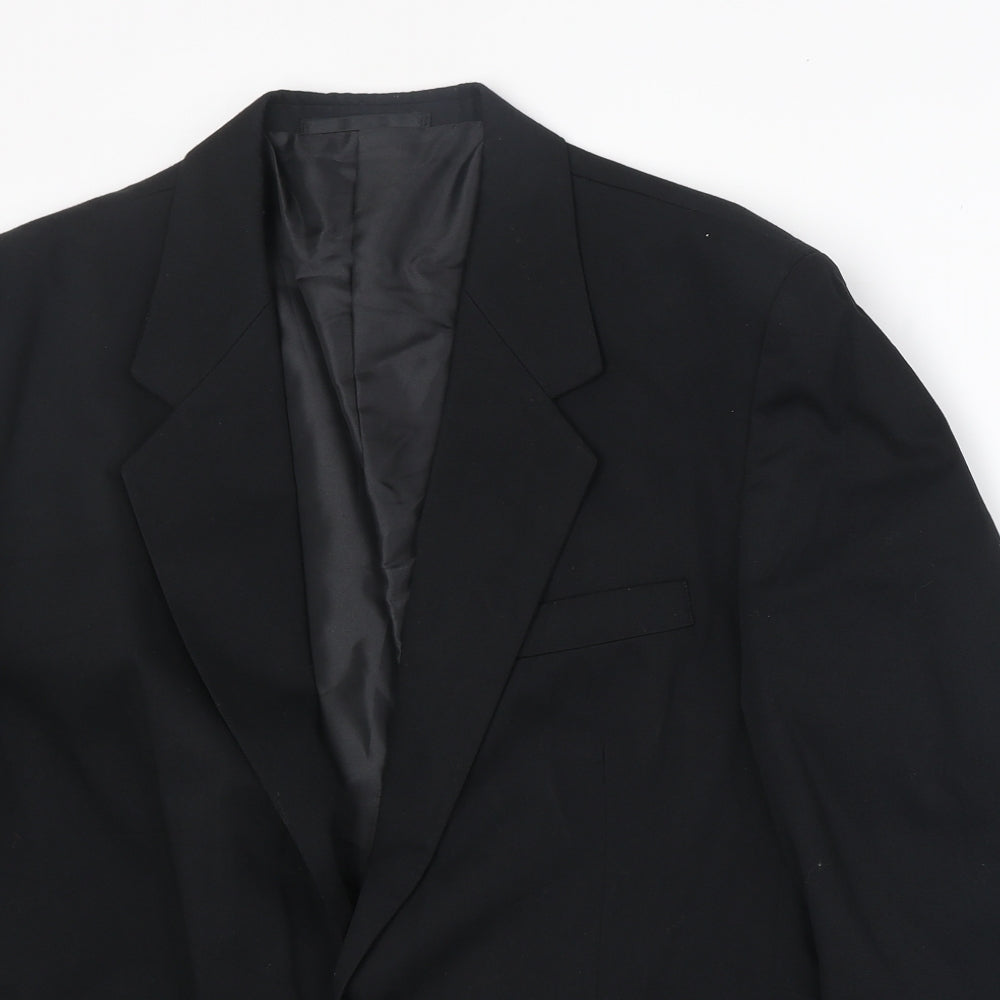 Classic Mens Black Polyester Jacket Suit Jacket Size 38 Regular