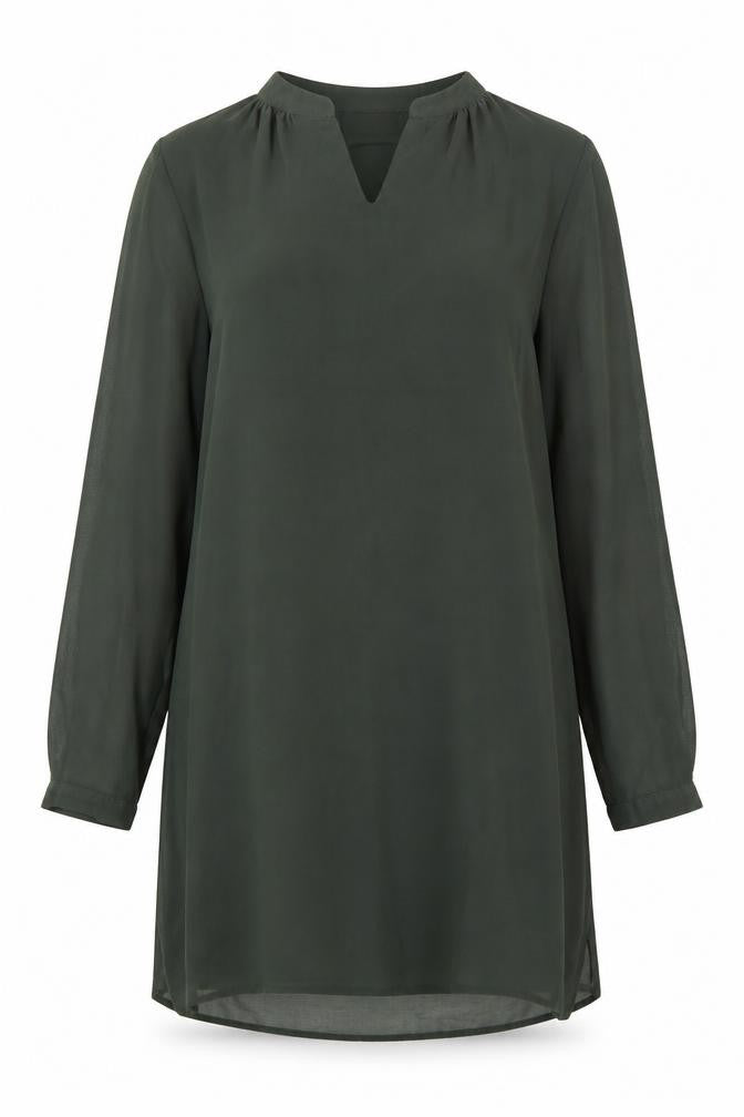 Atmosphere Womens Green Polyester A-Line Size 8 V-Neck Pullover