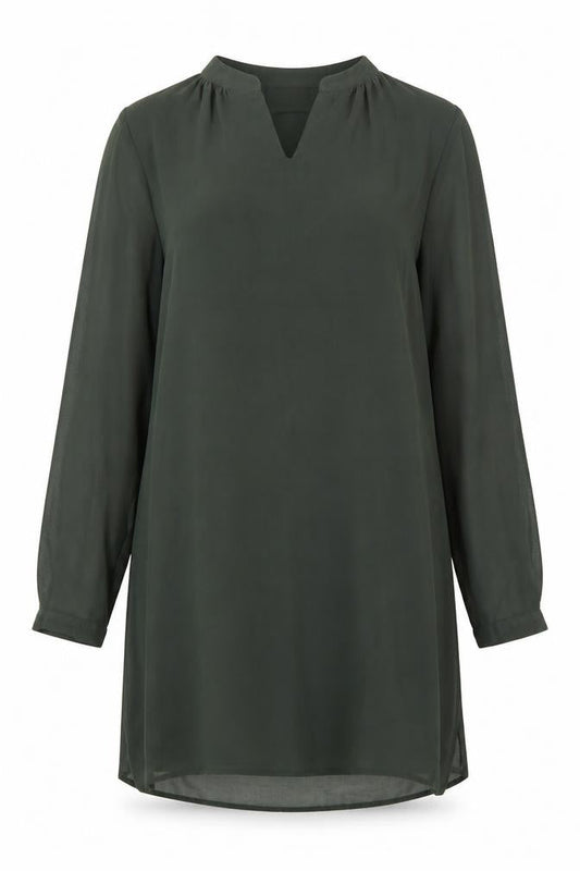 Atmosphere Womens Green Polyester A-Line Size 8 V-Neck Pullover
