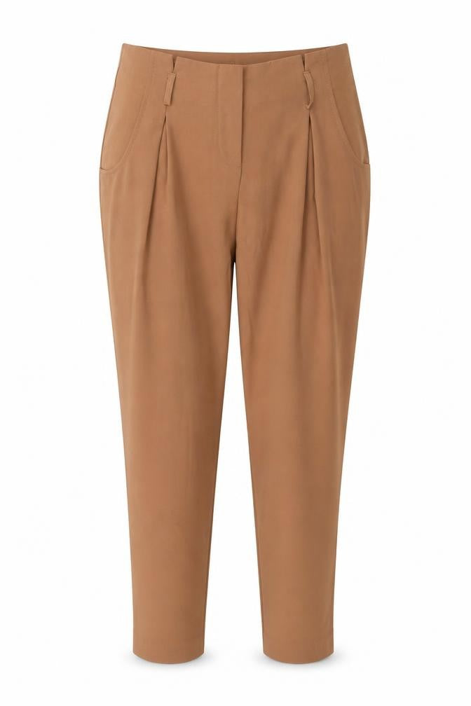 New Look Womens Brown Polyester Trousers Size 12 Regular Hook & Eye