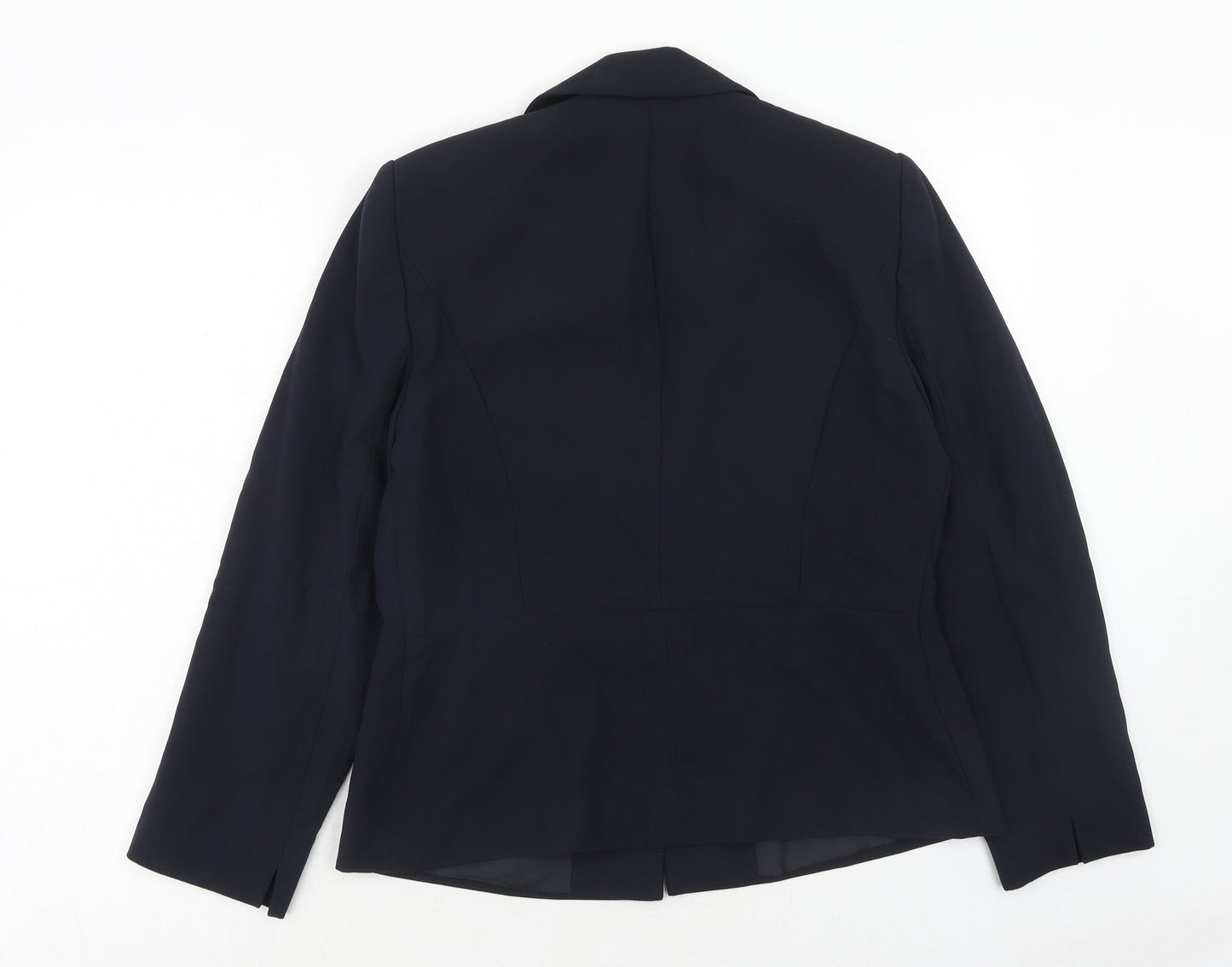 BHS Womens Blue Polyester Jacket Blazer Size 14