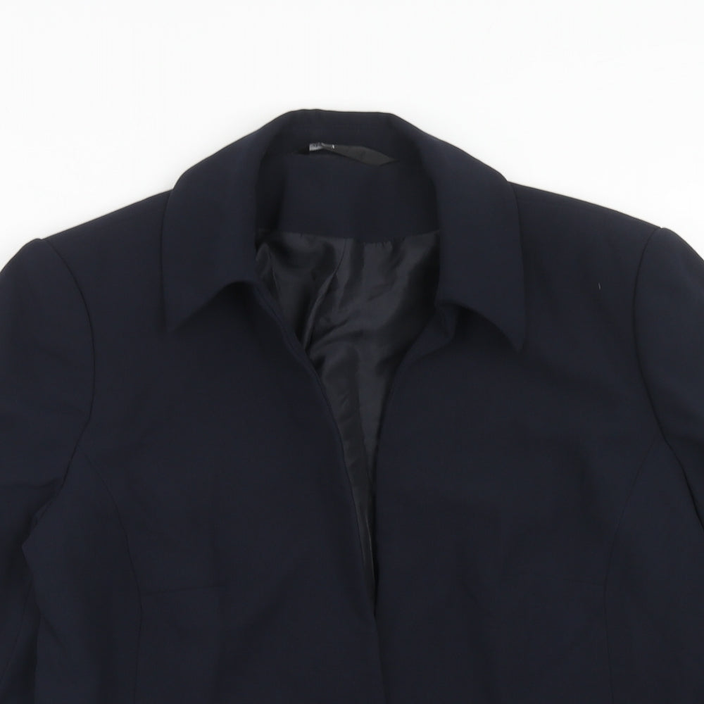 BHS Womens Blue Polyester Jacket Blazer Size 14