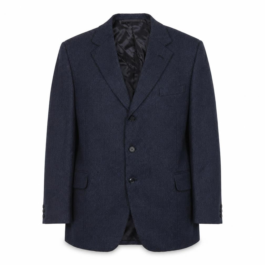 Preworn Mens Blue Polyester Jacket Suit Jacket Size 42 Regular