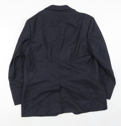 Preworn Mens Blue Polyester Jacket Suit Jacket Size 42 Regular