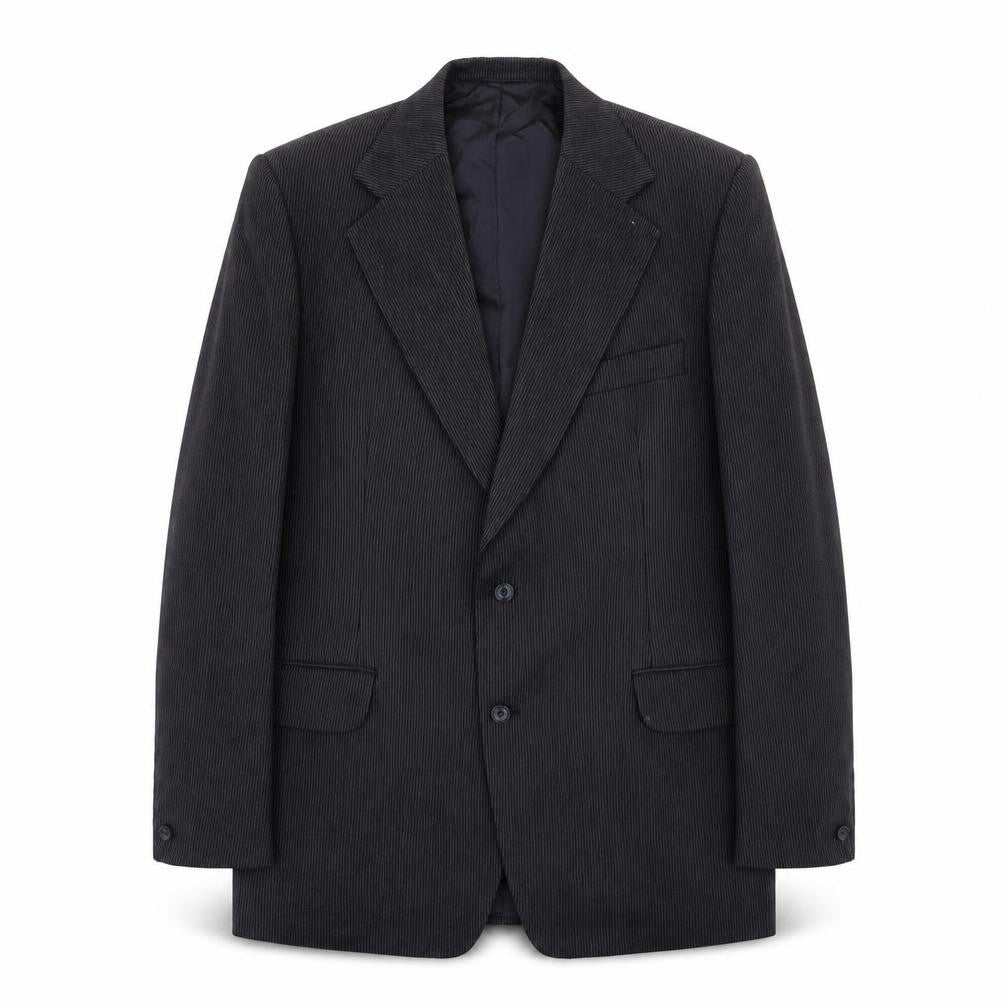 Hepton Mens Blue Striped Wool Jacket Suit Jacket Size 40 Regular