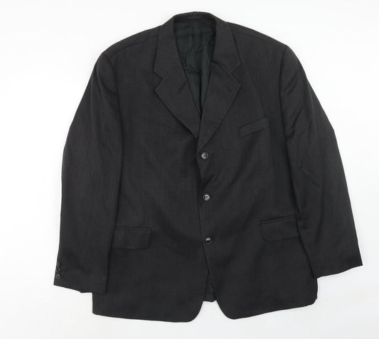 Horne Brothers Mens Grey Polyester Jacket Suit Jacket Size 46 Regular