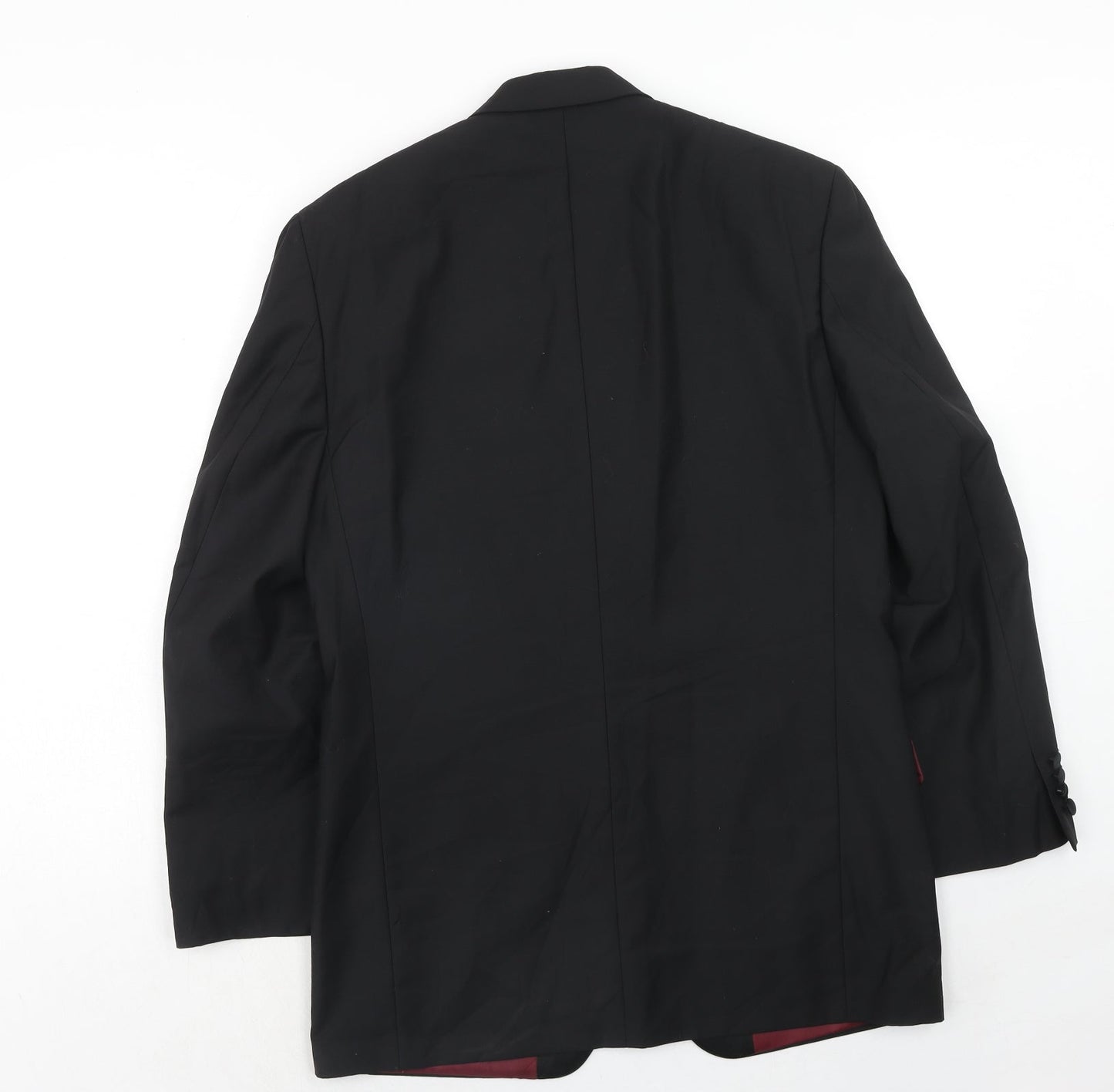 Scott & Taylor Mens Black Polyester Jacket Suit Jacket Size 38 Regular