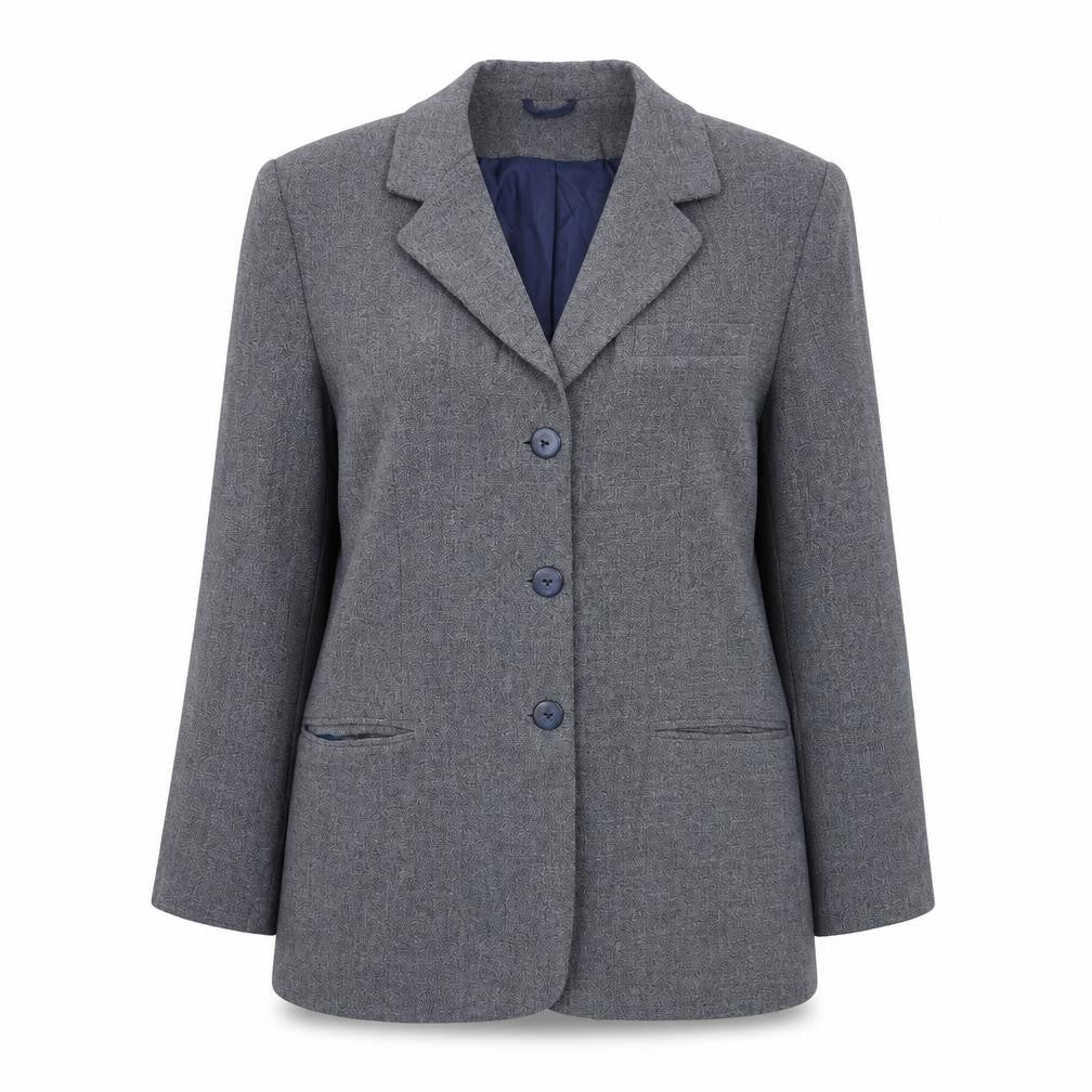 Essentials Womens Blue Polyester Jacket Blazer Size 18