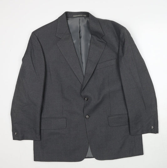 Brook Taverner Mens Grey Polyester Jacket Suit Jacket Size 40 Regular