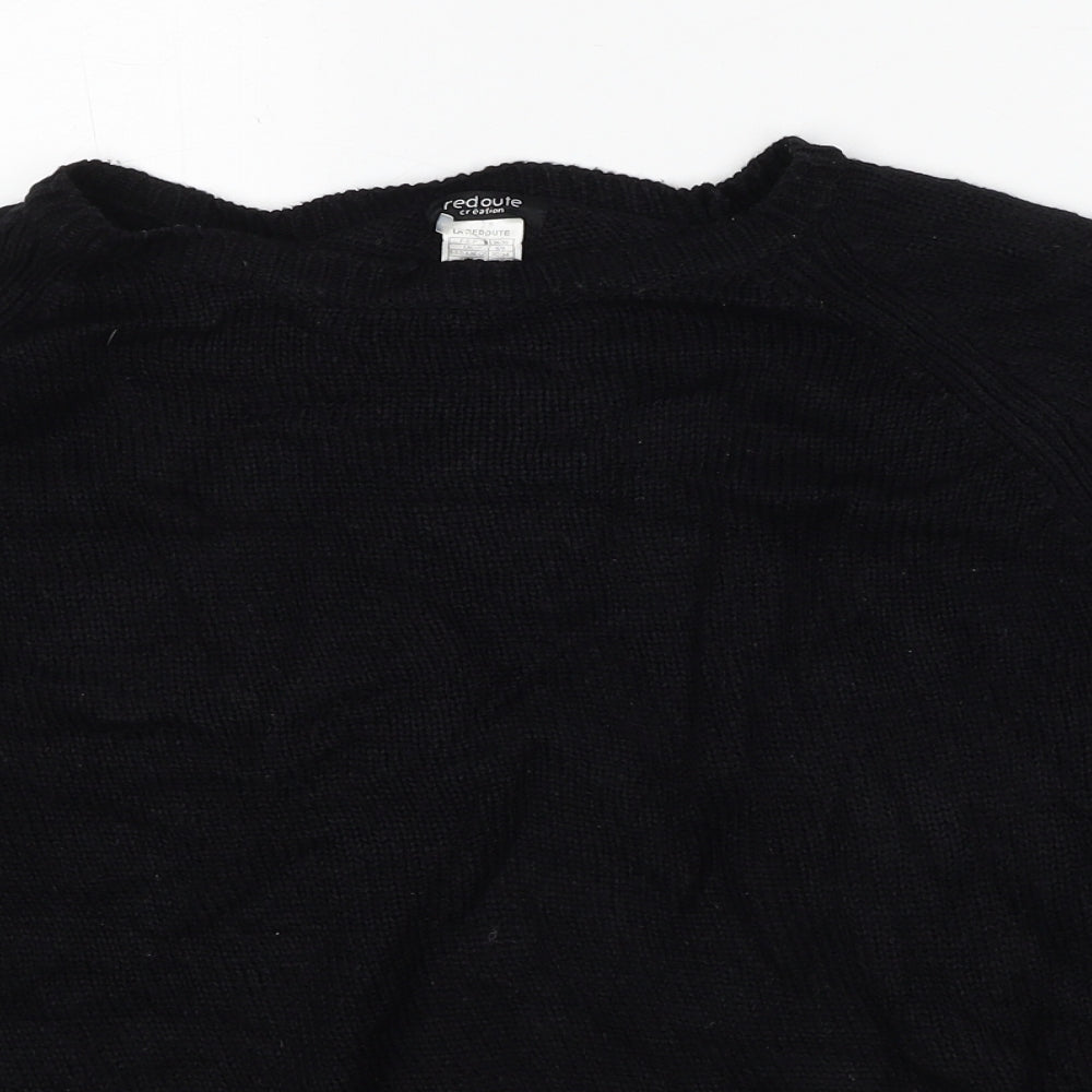 La Redoute Womens Black Round Neck Acrylic Pullover Jumper Size 6 - Size 6-8
