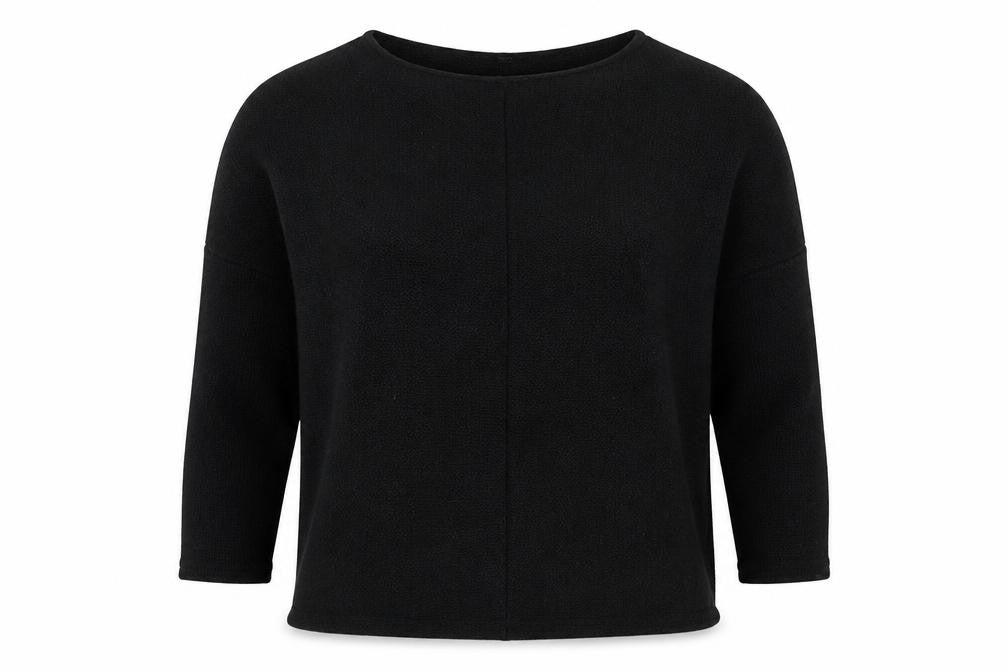 Preworn Womens Black Round Neck Cotton Pullover Jumper Size M