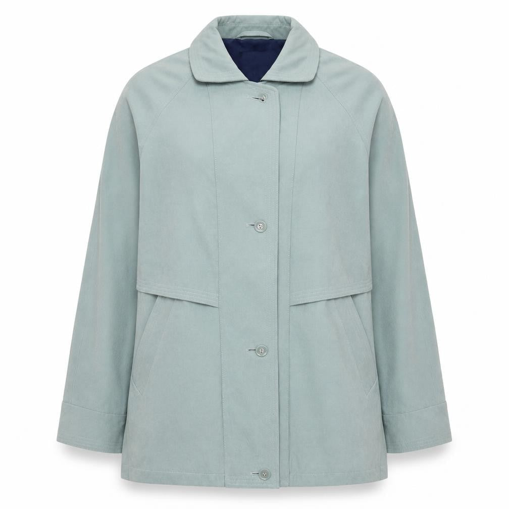 BHS Womens Blue Overcoat Coat Size 10 Zip